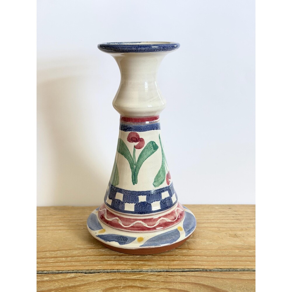 Vintage Cottagecore Taper Candle Holder | Studio Art Pottery MacKenzie-Childs St